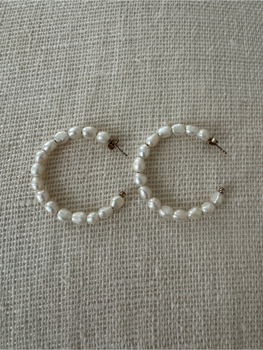 Mejuri Bold Pearl Hoop Earrings